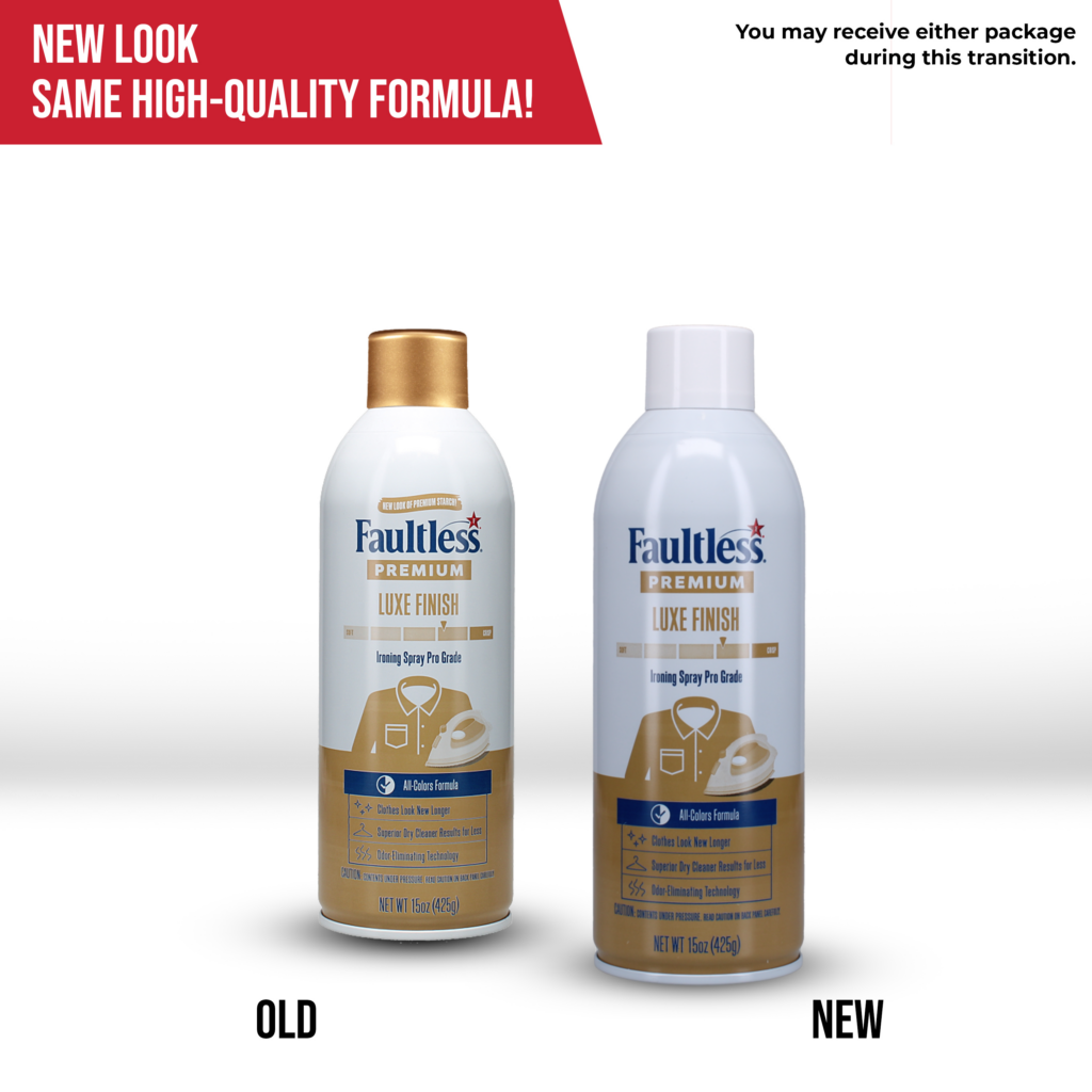 Faultless Premium Luxe Ironing Spray Starch 15oz – Faultless Brands